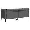 vidaXL Sofa Dark Grey 182.5 x 74.5 x 74.5 cm Polyester