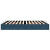 vidaXL Ottoman Bed Frame No Mattress Dark Blue 200x200 cm Velvet