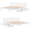 vidaXL Bed Frame without Mattress White 200x200 cm Solid Wood Pine