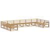 vidaXL Outdoor Sofa Set 10 pcs White Solid Acacia Wood