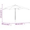 vidaXL Garden Parasol with Wooden Pole Sand 300x300x273 cm