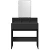 vidaXL Dressing Table with Mirror Black 80x41x144.5 cm