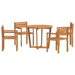 vidaXL 5 Piece Garden Dining Set Solid Wood Acacia