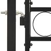 vidaXL Fence Gate Double Door with Arched Top Steel 400x175 cm Black