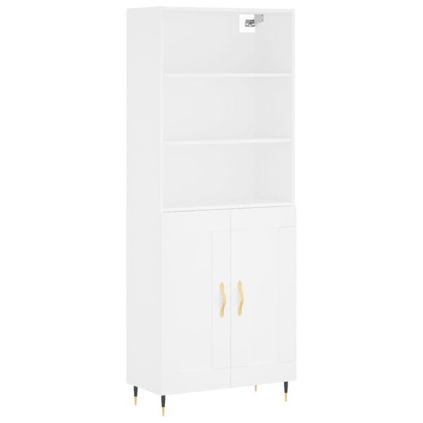 vidaXL Highboard White 69.5x34x180 cm Engineered Wood
