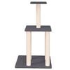 vidaXL Cat Tree with Sisal Scratching Posts Dark Grey 85.5 cm