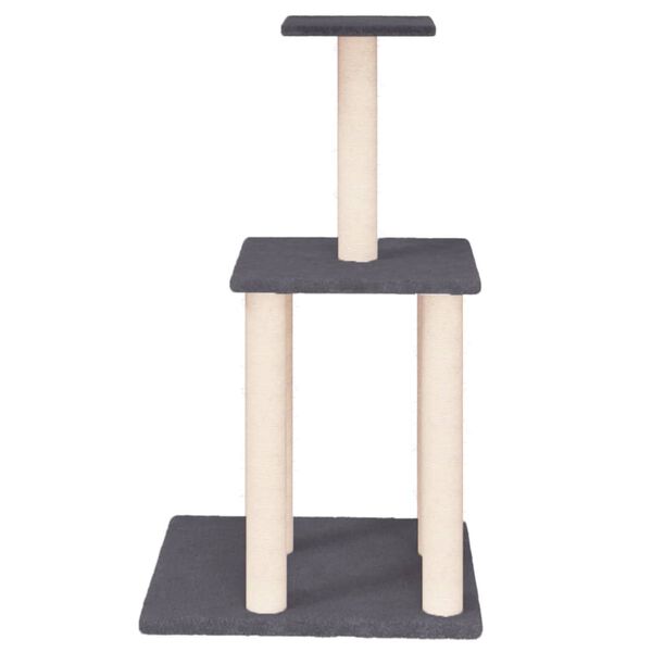 vidaXL Cat Tree with Sisal Scratching Posts Dark Grey 85.5 cm