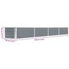 vidaXL Garden Raised Bed Galvanised Steel 320x40x45 cm Grey