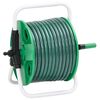 vidaXL Free Standing Green Hose Reel with Hose Fitting Set 0.5" 30 m PVC