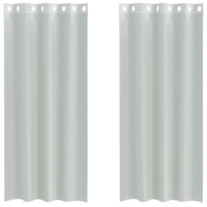 vidaXL Voile Curtains with Grommets 2 pcs Light Grey 140x245 cm