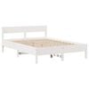 vidaXL Bed Frame without Mattress White 140x190 cm Solid Wood Pine