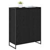 vidaXL Shoe Cabinet Black Oak 79 x 36 x 100 cm Engineered Wood