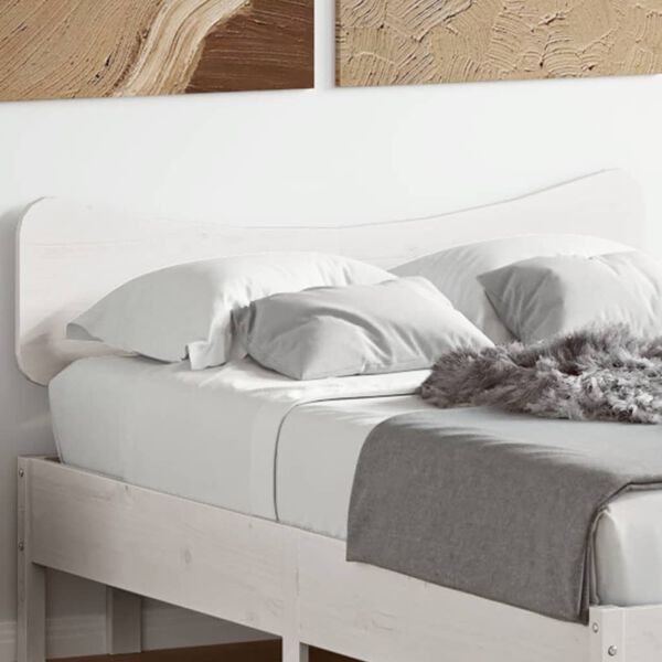 vidaXL Headboard White 120 cm Solid Wood Pine