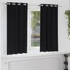 vidaXL Blackout Curtains with Rings 2 pcs Black 175 x 140 cm Polyester