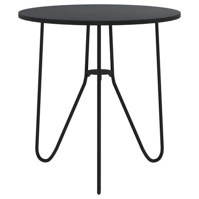 vidaXL Tea Table Black 48 cm MDF and Iron
