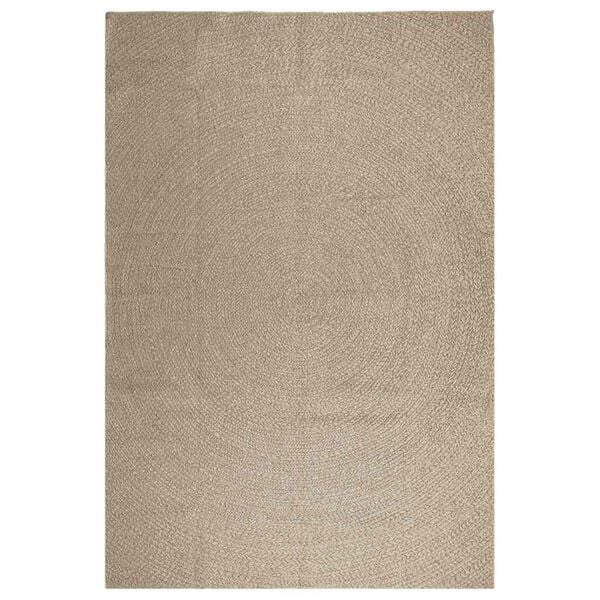 vidaXL Rug ZIZUR Beige 240x340 cm Jute Look Indoor and Outdoor