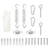 vidaXL 9 Piece Sunshade Sail Accessory Set Stainless Steel