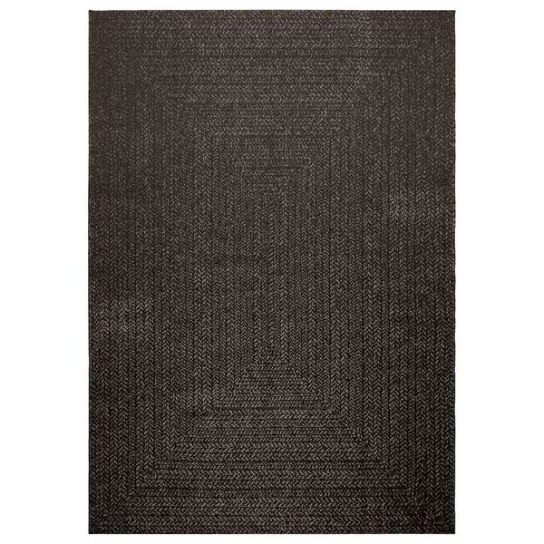 vidaXL Rug ZIZUR Anthracite 160x230 cm Jute Look Indoor and Outdoor