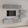 vidaXL 4 Piece TV Cabinet Set Grey Sonoma Engineered Wood
