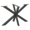 vidaXL Dining Table Leg Spider Shape Anthracite 120x68x(72-73) cm Steel