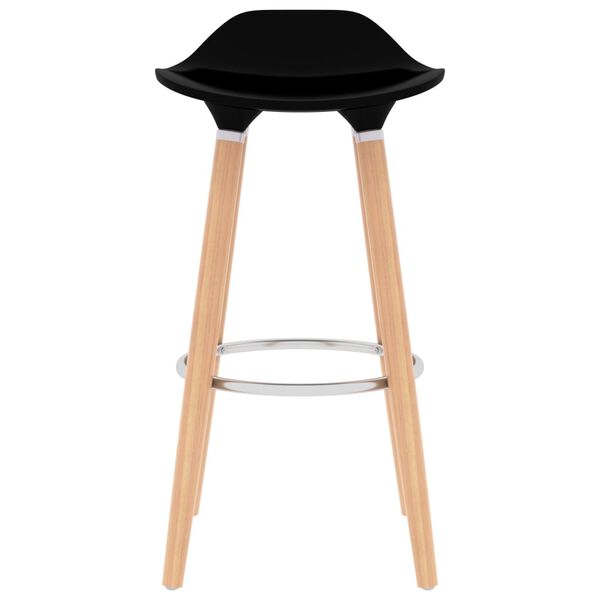 vidaXL Bar Chairs 2 pcs Black