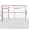 vidaXL Garden Gate Steel 350x150 cm Silver