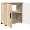 vidaXL Bathroom Cabinet with Storage Sonoma Oak 61 x 35 x 64 cm