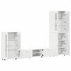 vidaXL TV Cabinet Set with Drawer with Shelf White Engineered Wood