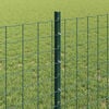 vidaXL Fence Posts Height Adjustable 5 pcs Green 80 cm Steel