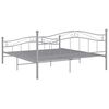 vidaXL Bed Frame without Mattress Grey Metal 200x200 cm