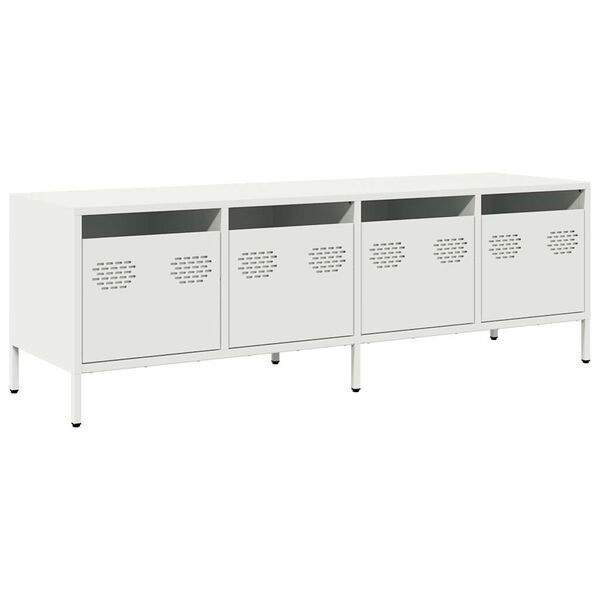 vidaXL TV Cabinet White 135x39x43.5 cm Cold-rolled Steel