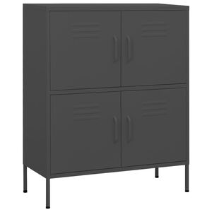 vidaXL Storage Cabinet Anthracite 80x35x101.5 cm Steel