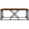 vidaXL Coffee Table Smoked Oak 100x100x40 cm Engineered Wood