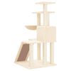 vidaXL Cat Tree with Sisal Scratching Posts Cream 94 cm