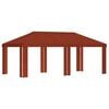 vidaXL Gazebo Cover 6 x 3 m Terracotta Polyester 190 gsm