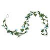 vidaXL Christmas Flower Garlands 6 pcs Blue and White 240 cm