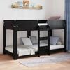 vidaXL Bunk Bed for Kids Black Oak 100 x 190 cm Engineered Wood