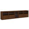 vidaXL Sideboard with LED Lights Brown Oak 283x37x67 cm