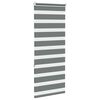 vidaXL Zebra Blind Dark Grey 65x150 cm Fabric Width 60.9 cm Polyester