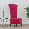 vidaXL High Back Chair Wine Red Velvet Button Design