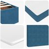 vidaXL Ottoman Bed with Mattresses Dark Blue 140x200cm Velvet