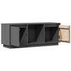 vidaXL TV Cabinet Grey 110.5x35x44 cm Solid Wood Pine