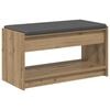 vidaXL Shoe Bench with Cushion Artisan Oak 83 x 38 x 45 cm