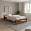 vidaXL Bed Frame without Mattress Honey Brown Solid Pine Wood 90x200 cm