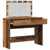 vidaXL Dressing Table Old Wood 100 x 40 x 120 cm Engineered Wood
