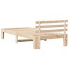 vidaXL Bed Frame with Headboard Natural 90 x 200 cm Solid Pine Wood