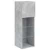 vidaXL 4 Piece TV Wall Cabinets with LED Lights Concrete Grey