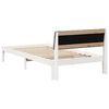 vidaXL Bed frame White and light grey 100 x 200 cm Solid pine wood