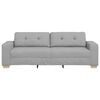 vidaXL Sofa Cloud Grey 221 x 78 x 80 cm Fabric
