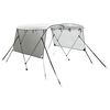 vidaXL 3-bow Bimini Top with Mesh Sidewalls 183x(185-198)x137 cm